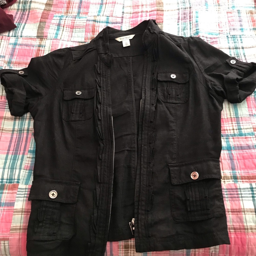 WHITE HOUSE BLACK MARKET Short Sleeve Jacket Style